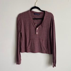 A&F Cozy Henley Sweatshirt worn once
